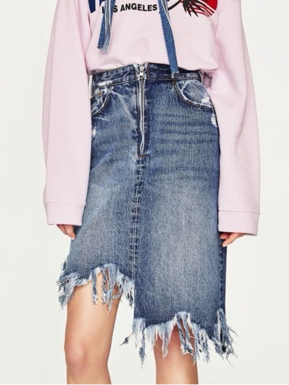Zara TRF Denim Skirt